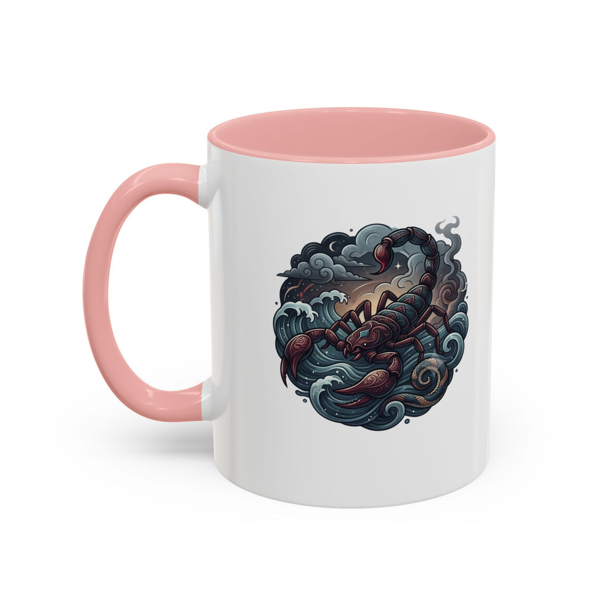 Scorpion Ocean Accent Coffee Mug – Nautical Tattoo-Style