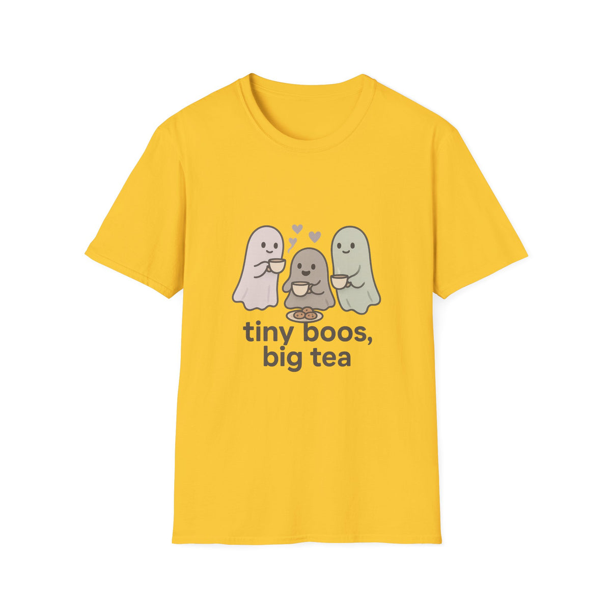 Cute Ghosts T-Shirt — “tiny boos, big tea” Cute Halloween Tee - Trending Now - August 2026
