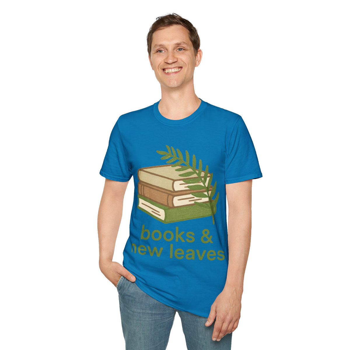 Books & New Leaves T-Shirt — Botanical Book Lover Tee - Trending Now - September 2026