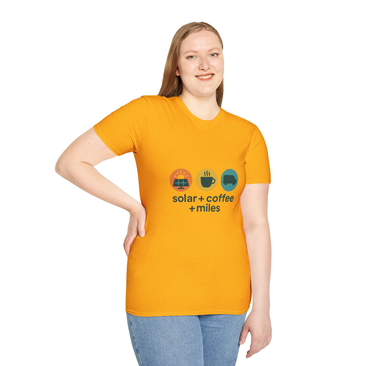 Minimalist Coffee & Camper Icons T-Shirt — Cozy Road Trip Vibes - Trending Now - August 2026