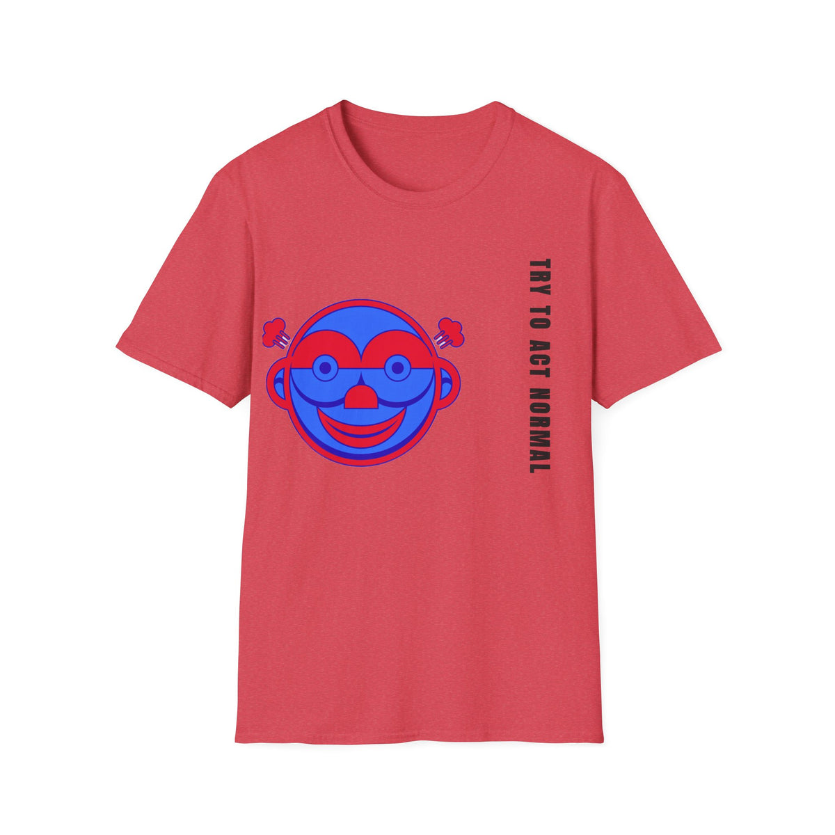 Peekaboo Monkey T-Shirt — Retro Red & Blue Cartoon Graphic Tee - Trending Now - September 2026