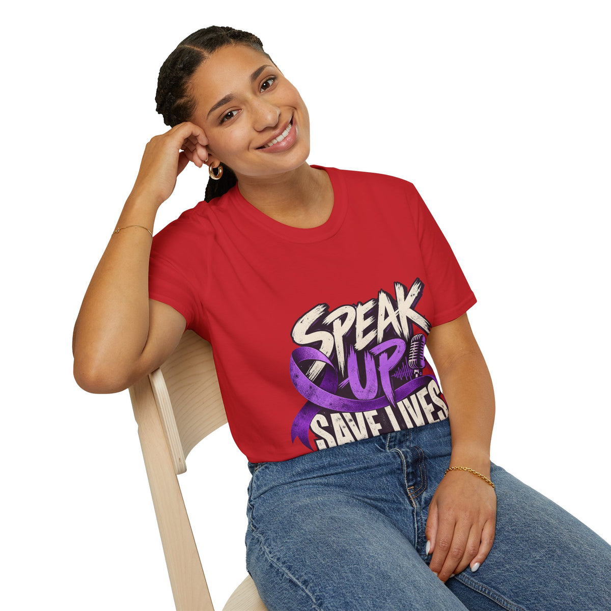 Speak Up Save Lives Domestic Violence Awareness T-Shirt