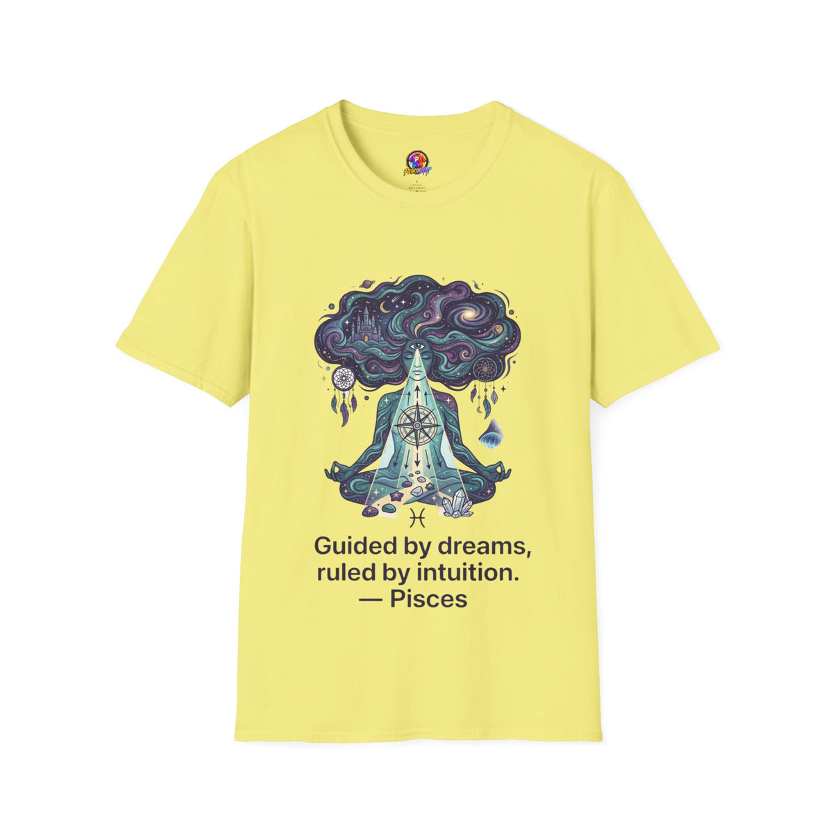 Dreamy Meditation T-Shirt — 'Guided by dreams, ruled by intuition' Spiritual Art Tee