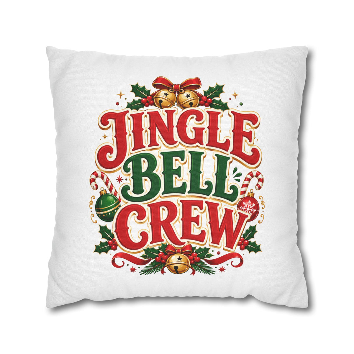 Christmas Jingle Bell Crew Christmas Throw Pillowcase