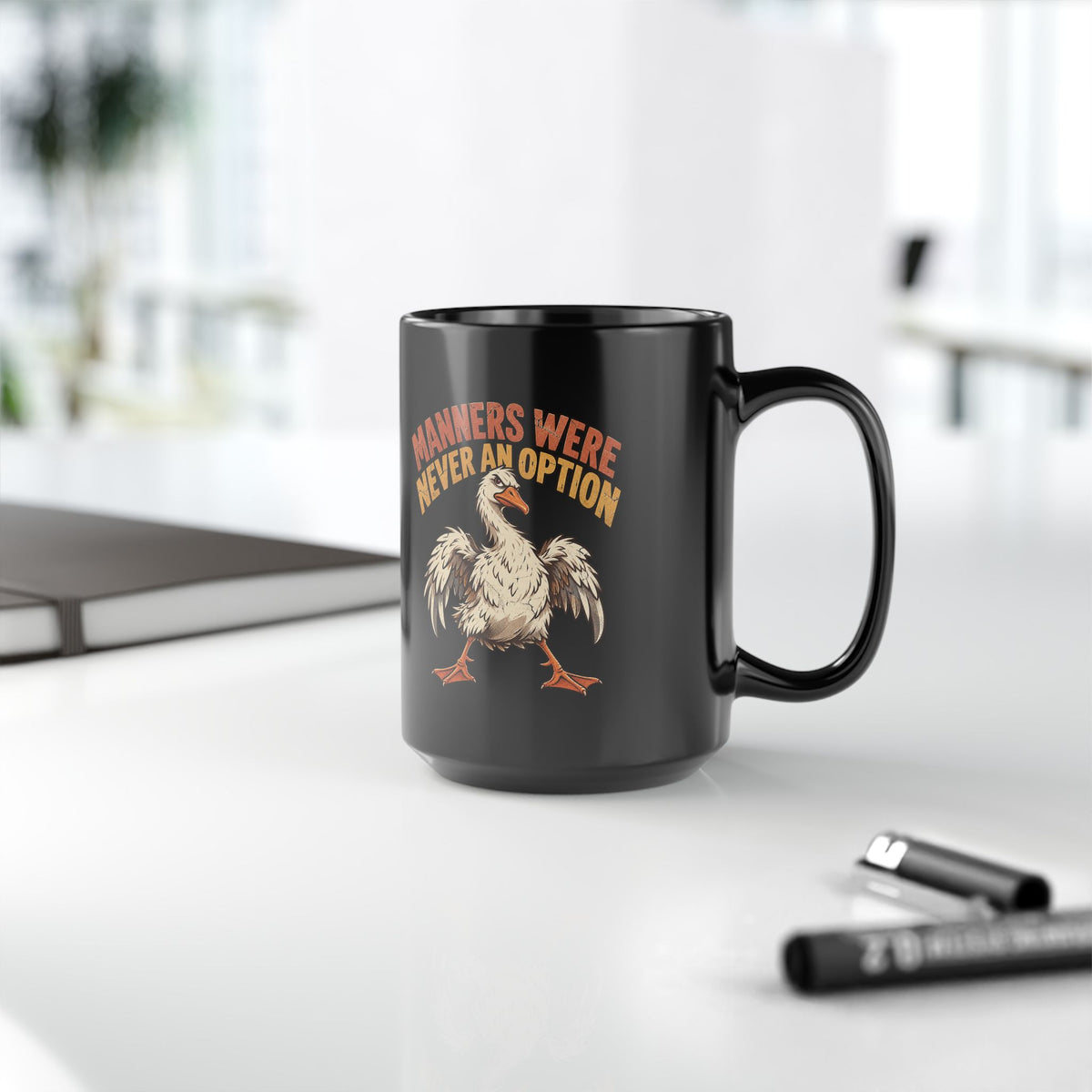 Manners Were Never An Option Mug — Funny Dodo Bird Coffee Cup (11oz/15oz)