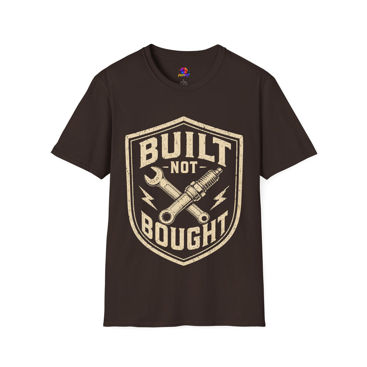 Built Not Bought T-Shirt — Vintage Mechanic Auto Repair Tee