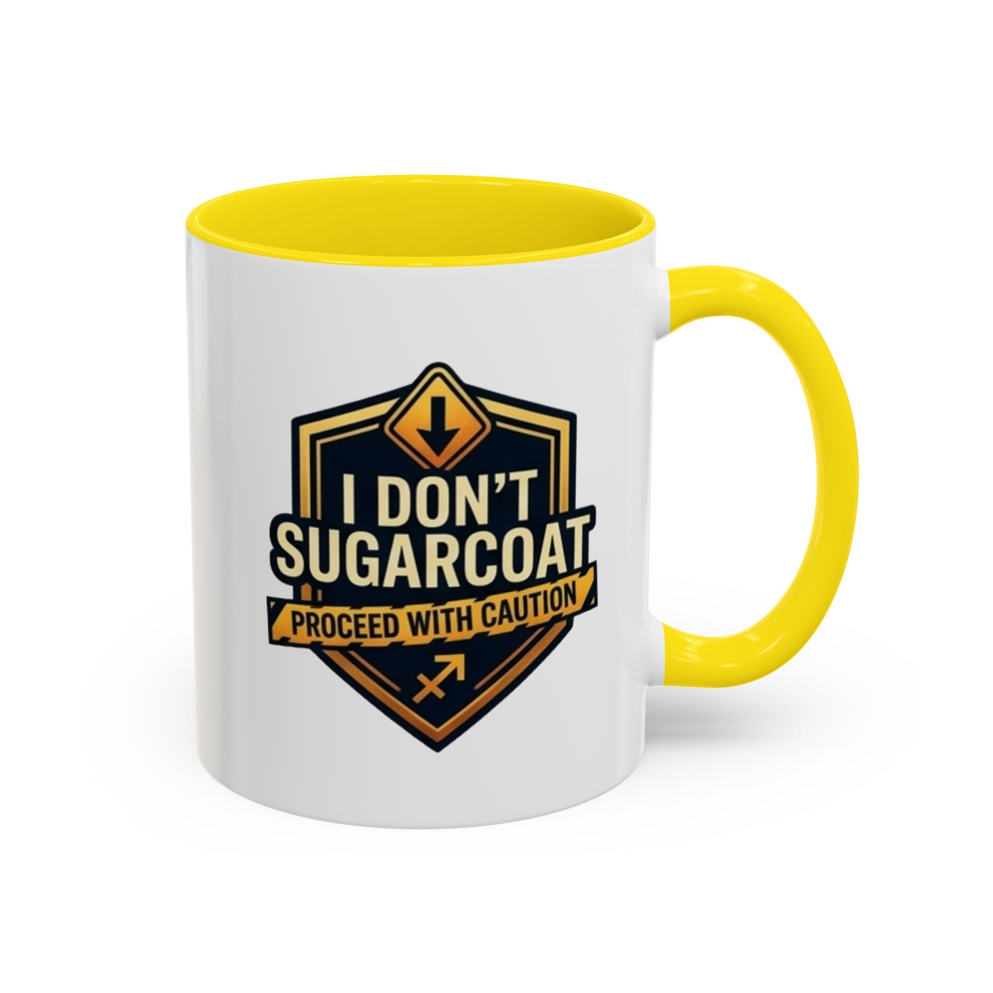 I Don't Sugarcoat Coffee Mug – 'Proceed With Caution' Bold Accent Mug