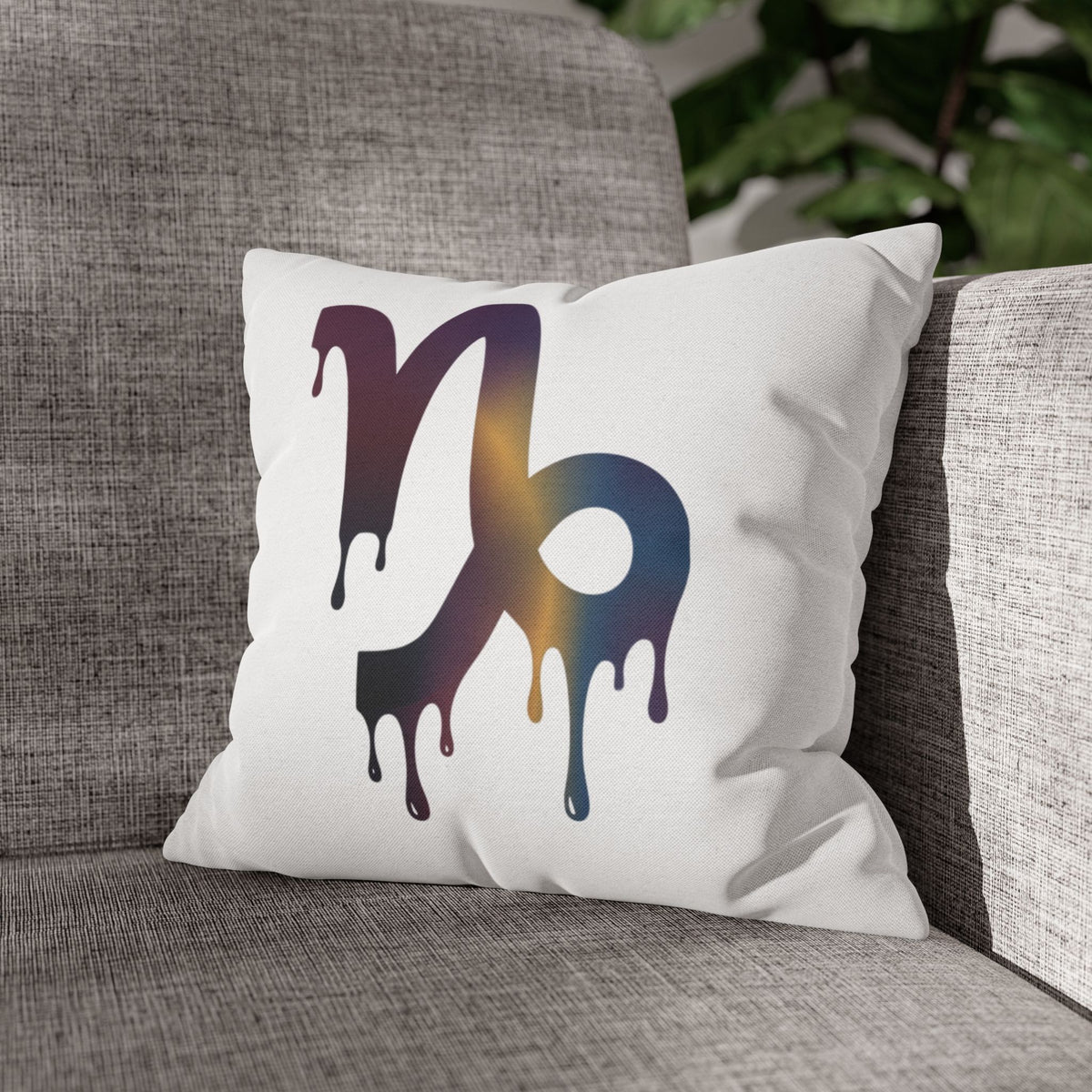 Capricorn Drip Zodiac Pillowcase — Decorative Astrology Accent