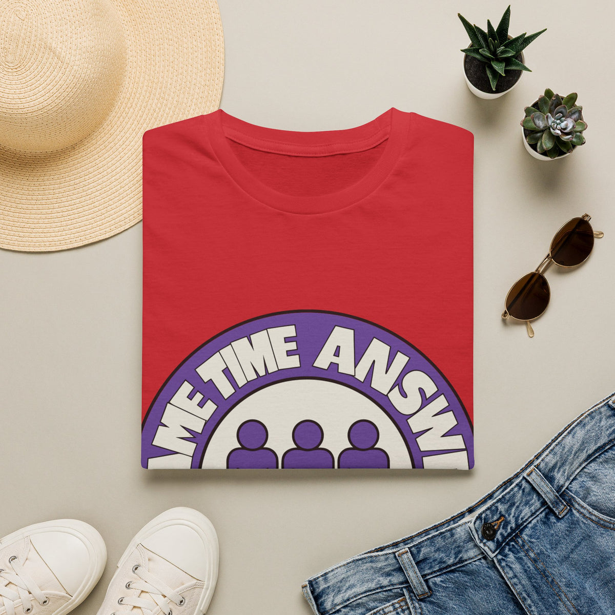 "Same Answer Every Time" Purple People Icon Graphic Tee - Trending Now - September 2026