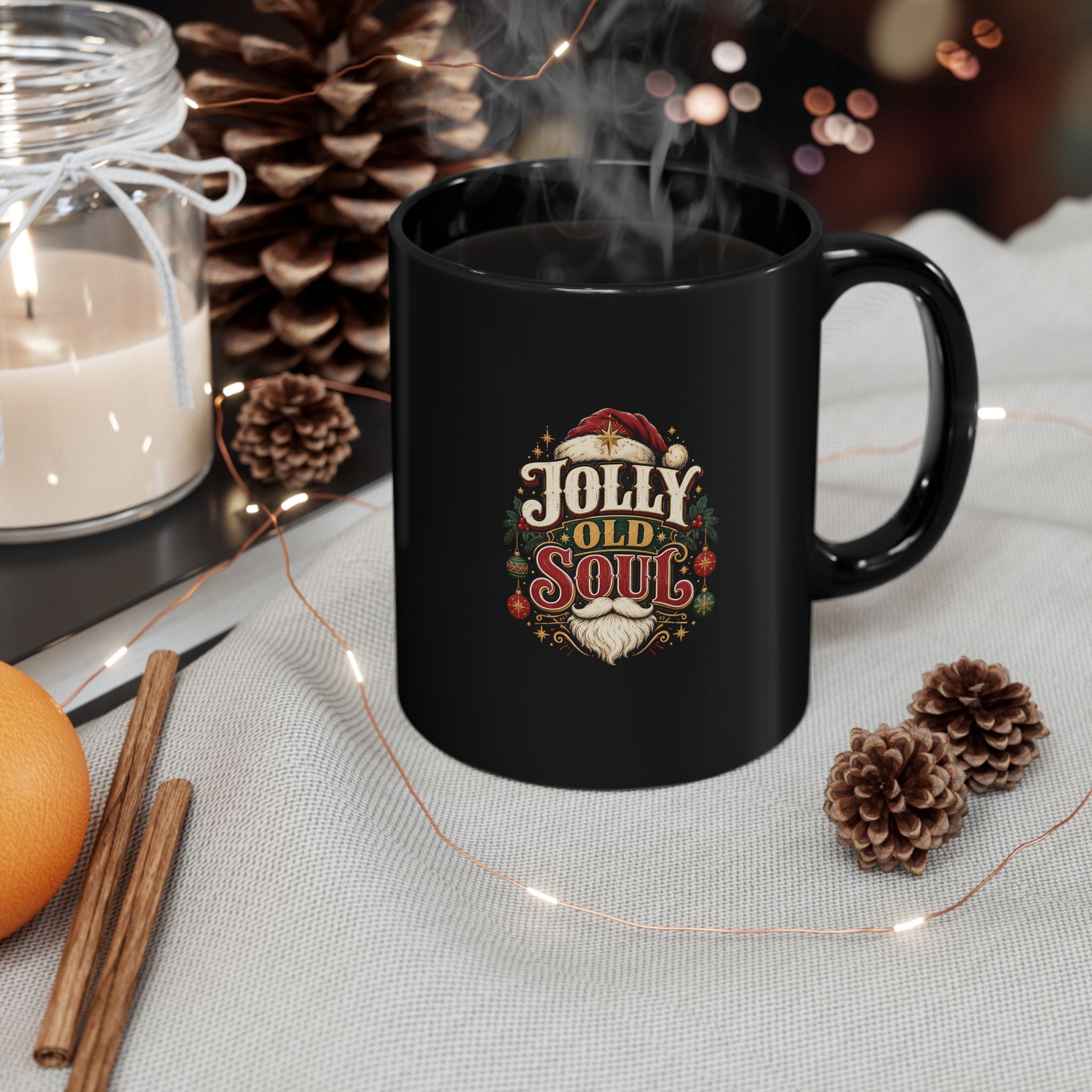 Jolly Old Soul Christmas Mug — Festive Santa Holiday Coffee Cup