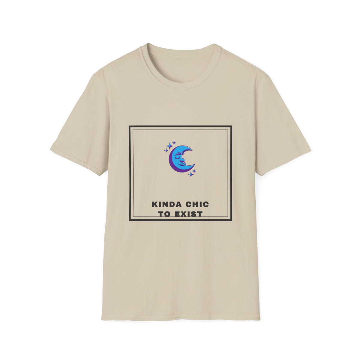 Moon Graphic Tee — "Kinda Chic to Exist" Cute Celestial T-Shirt - Trending Now - September 2026