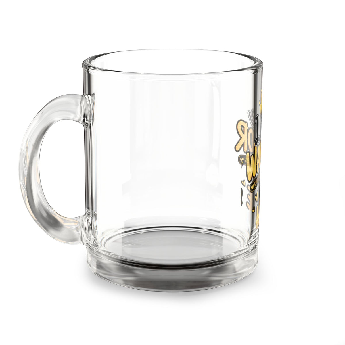 Glass Mug — "Little Warrior Big Hope" Childhood Cancer Awareness Drinkware
