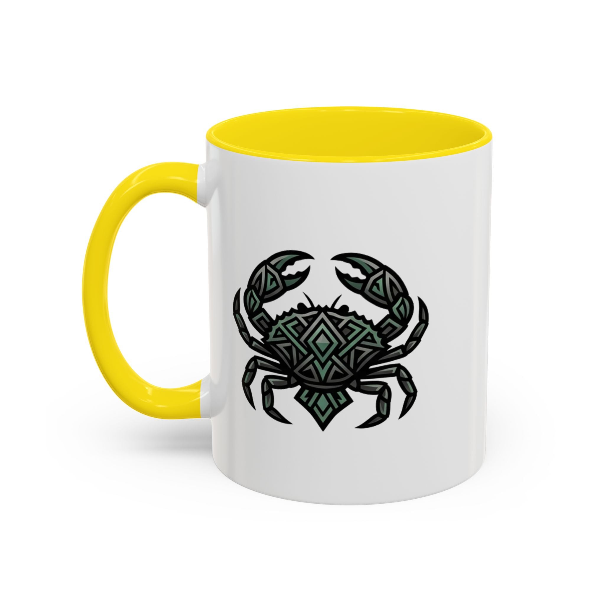 Cancer Zodiac Coffee Mug — Geometric Crab Accent Mug