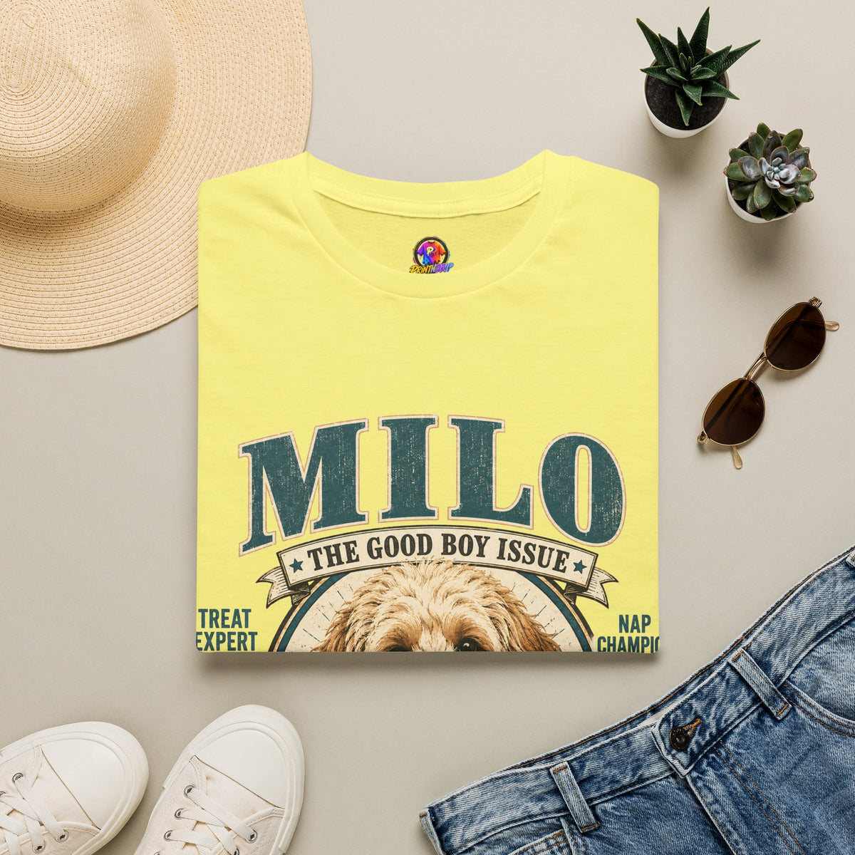 Milo 'The Good Boy Issue' T-Shirt — Cute Dog Portrait Tee