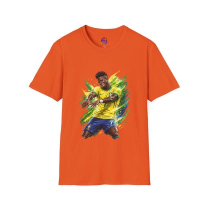 Brazil  Soccer Celebration T-Shirt — Brazilian Football Player Artwork