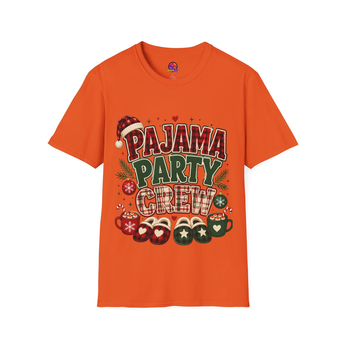 Pajama Party Crew T‑Shirt — Festive Christmas Lounge Tee