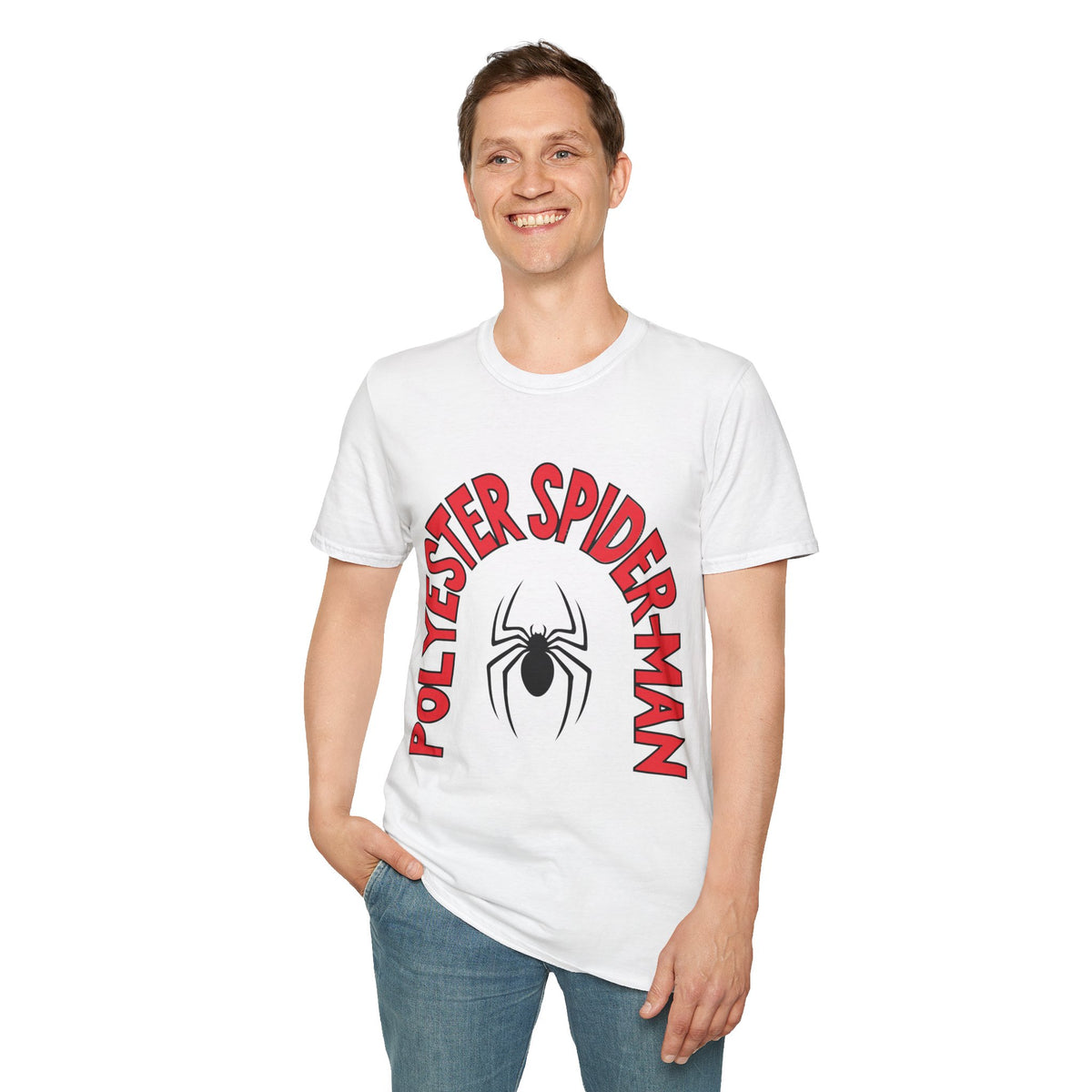 Spider Graphic T-Shirt — "Polyester Spiderman" Retro Spider Logo Tee - Trending Now - August 2026