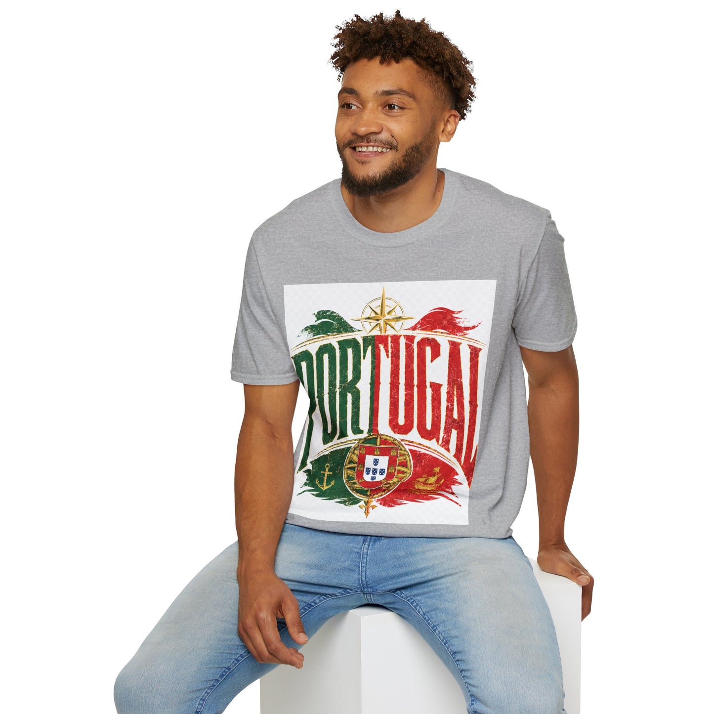Portugal Vintage Compass T-Shirt — Retro Portuguese Flag Travel Tee