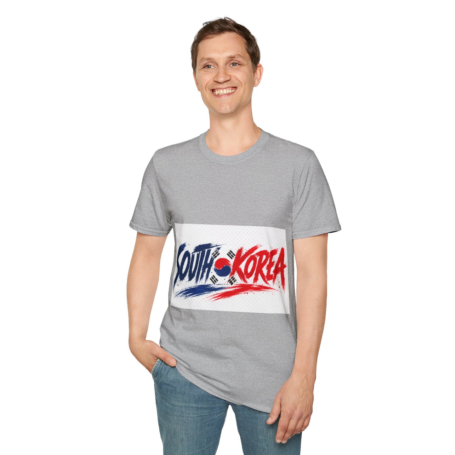 South Korea Flag Brushstroke T-Shirt — Patriotic Korean Travel Tee