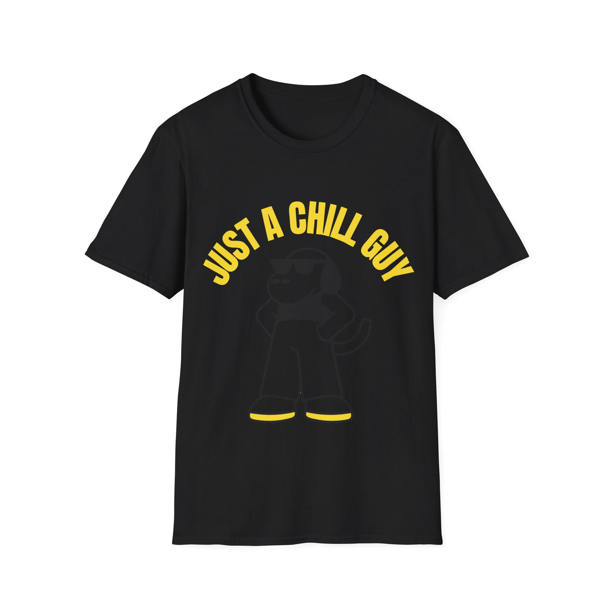 Just A Chill Guy Yellow Arch Mascot T-Shirt - Viral Meme Aesthetic Graphic Tee - Trending Now - September 2026