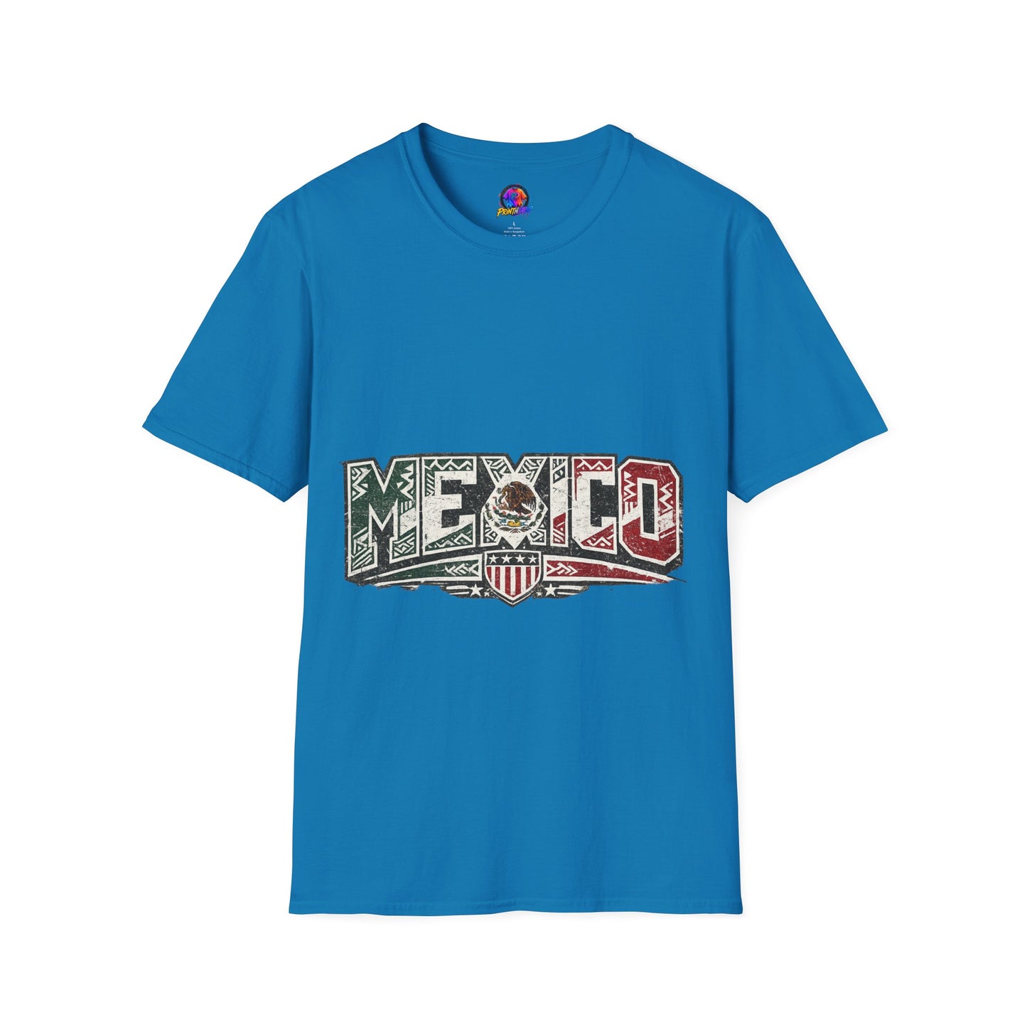 Mexico Pride Graphic T-Shirt — Retro Mexican Flag Design