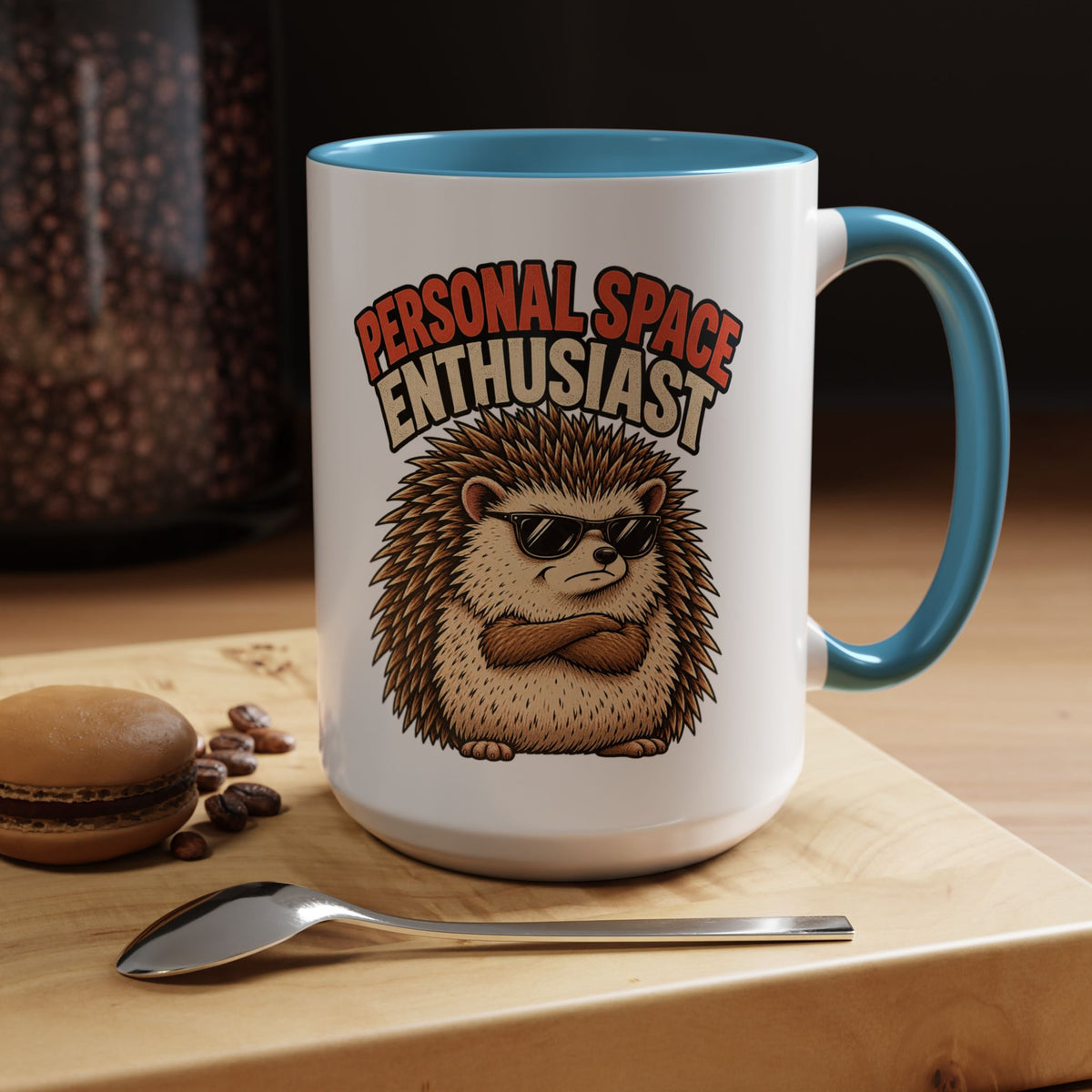 Funny And Witty "Personal Space Enthusiast" Accent Coffee Mug (11, 15oz)