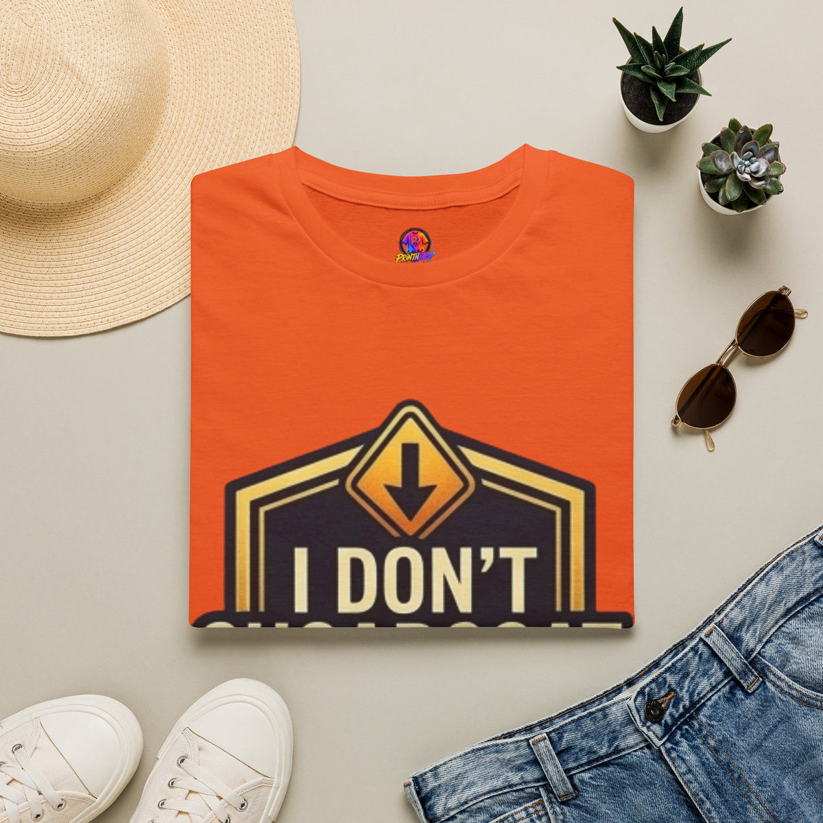 I Don’t Sugarcoat T-Shirt — Bold Caution Sign Graphic Tee (Proceed With Caution)