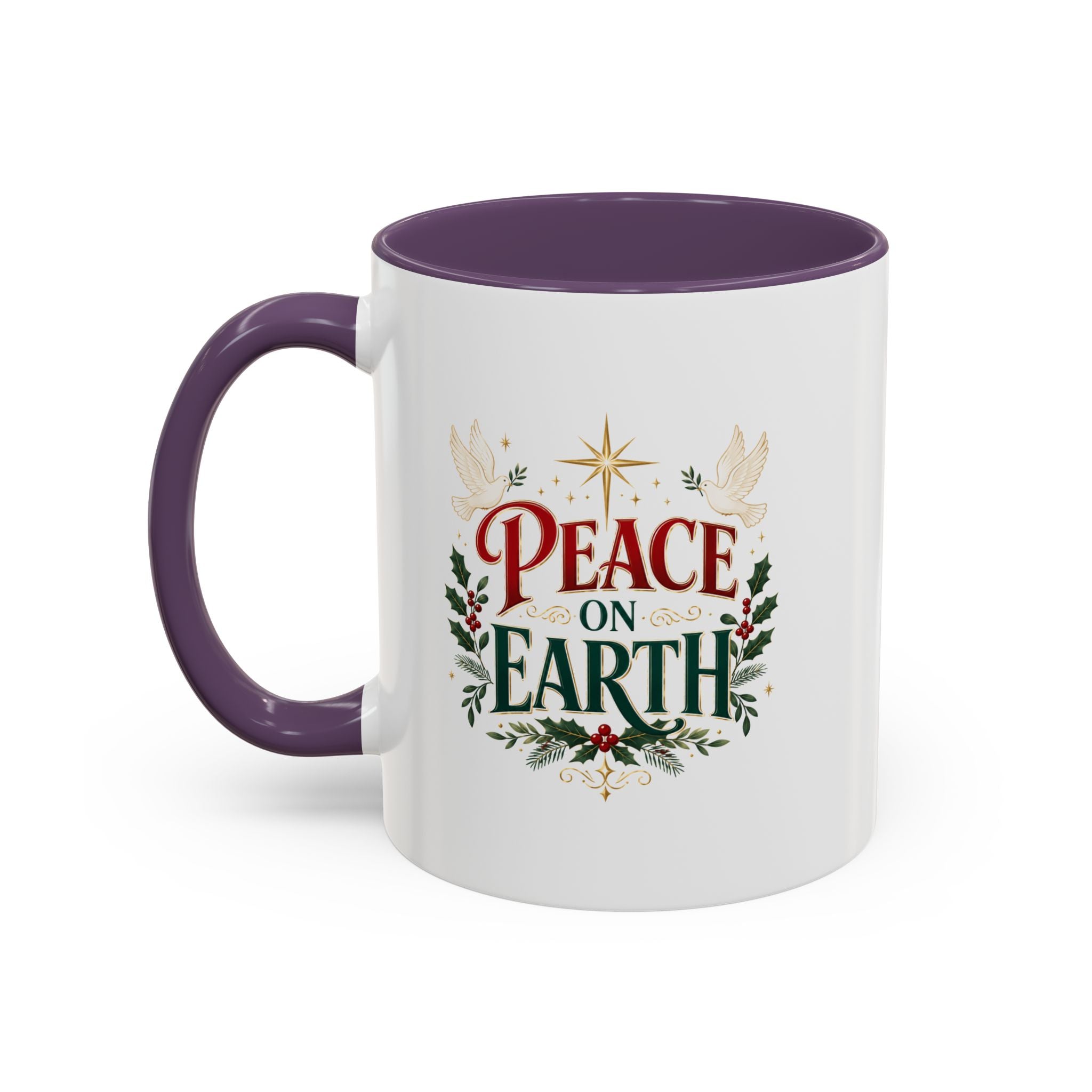 Peace on Earth Coffee Mug — Holiday Christmas Accent Mug