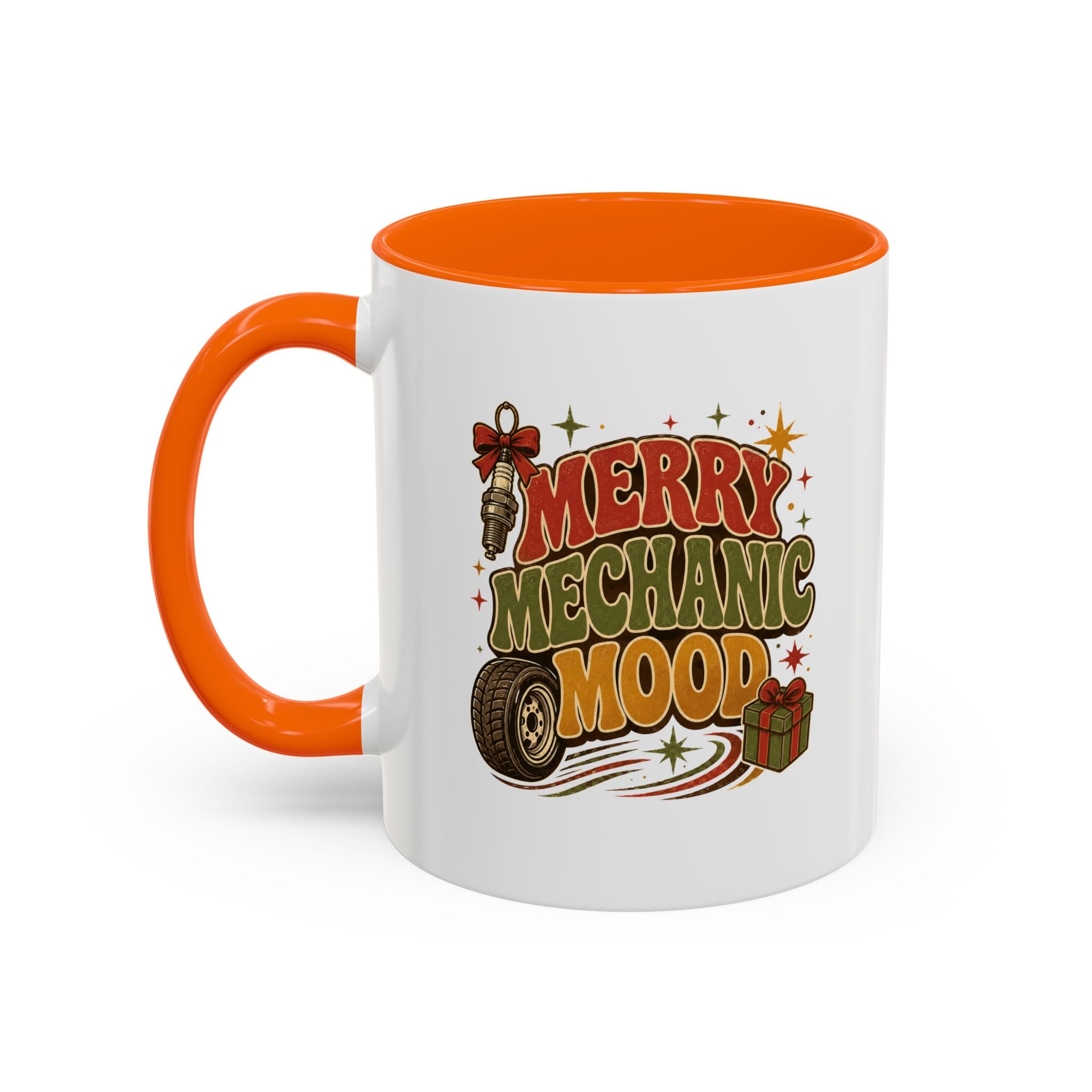 Modern Day Christmas Merry Mechanic Mood Coffee Mug — Holiday Auto Mechanic Gift