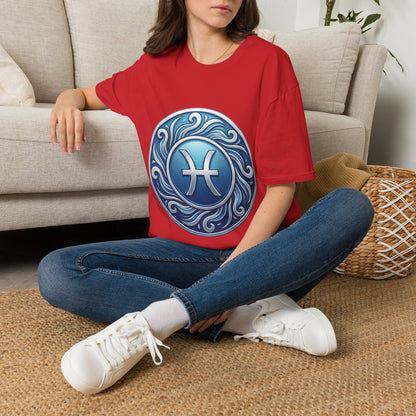 Pisces Zodiac T-Shirt – Blue Water Sign Astrology Tee
