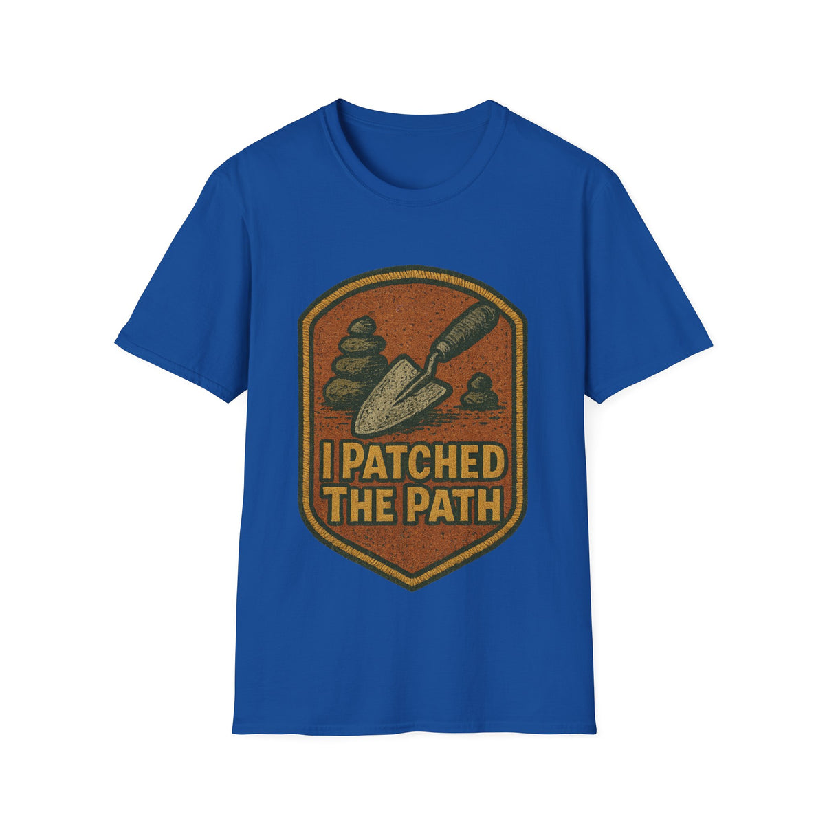 I Patched The Path Vintage Shield Badge T-Shirt, Retro Outdoor Hiking Trail Tee - Trending Now - September 2026