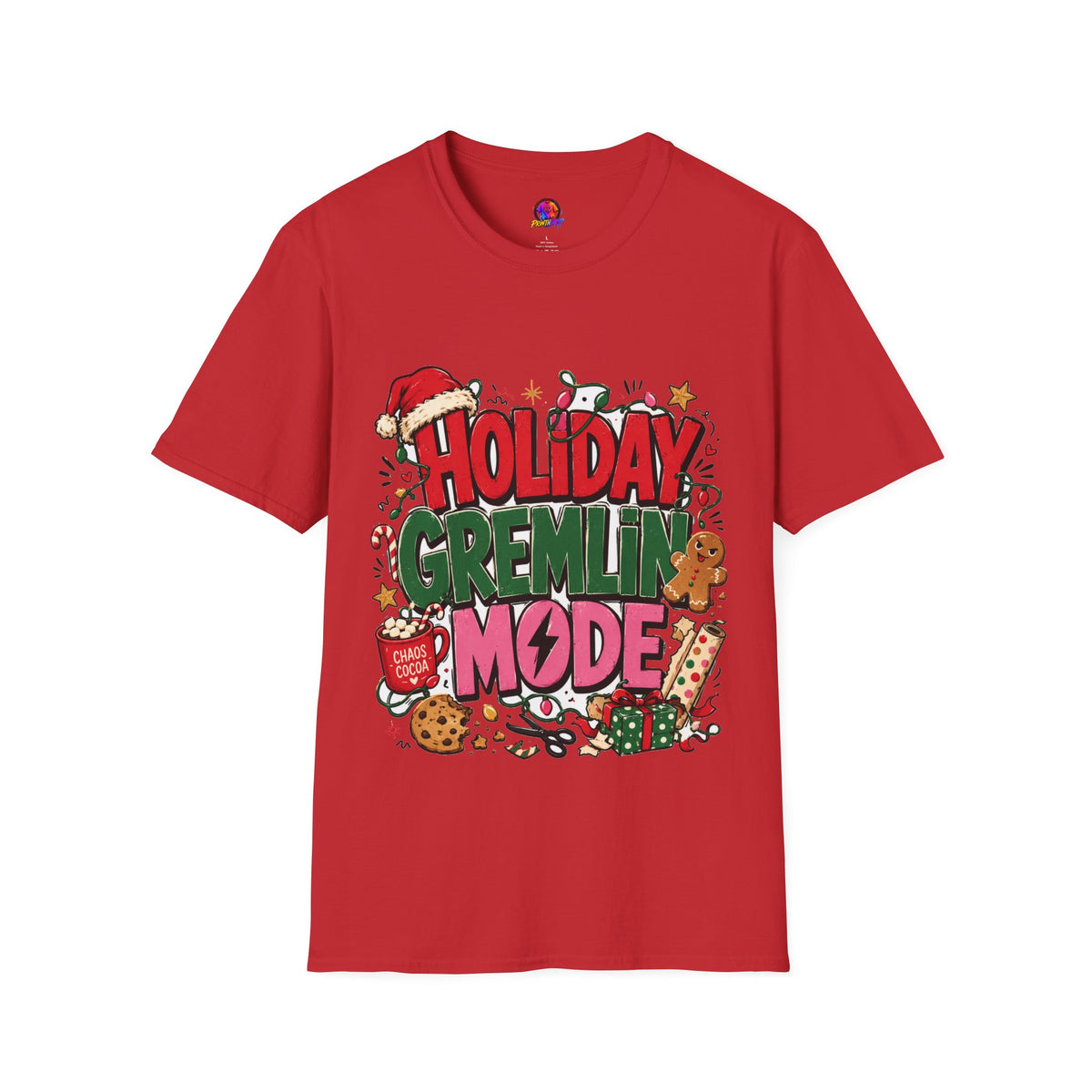 Holiday Gremlin Mode T-Shirt — Christmas Cute Festive Graphic Tee
