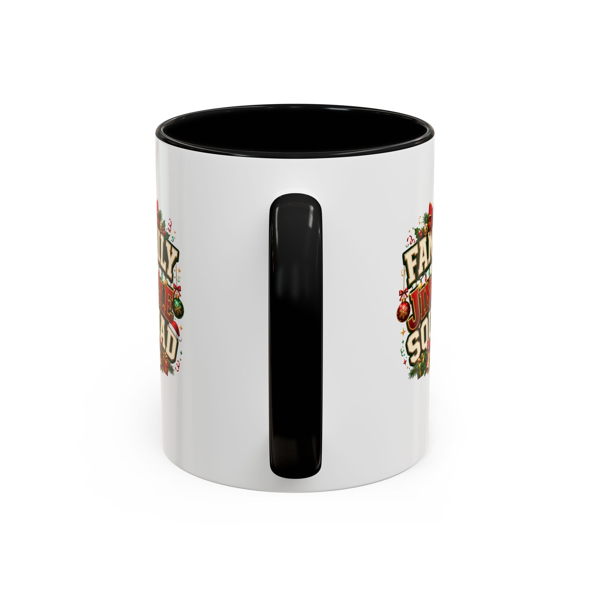 Family Jingle Squad Accent Coffee Mug — Christmas Holiday Coffee Cup