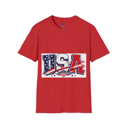 USA Flag Graphic T-Shirt — Patriotic Red White & Blue Tee