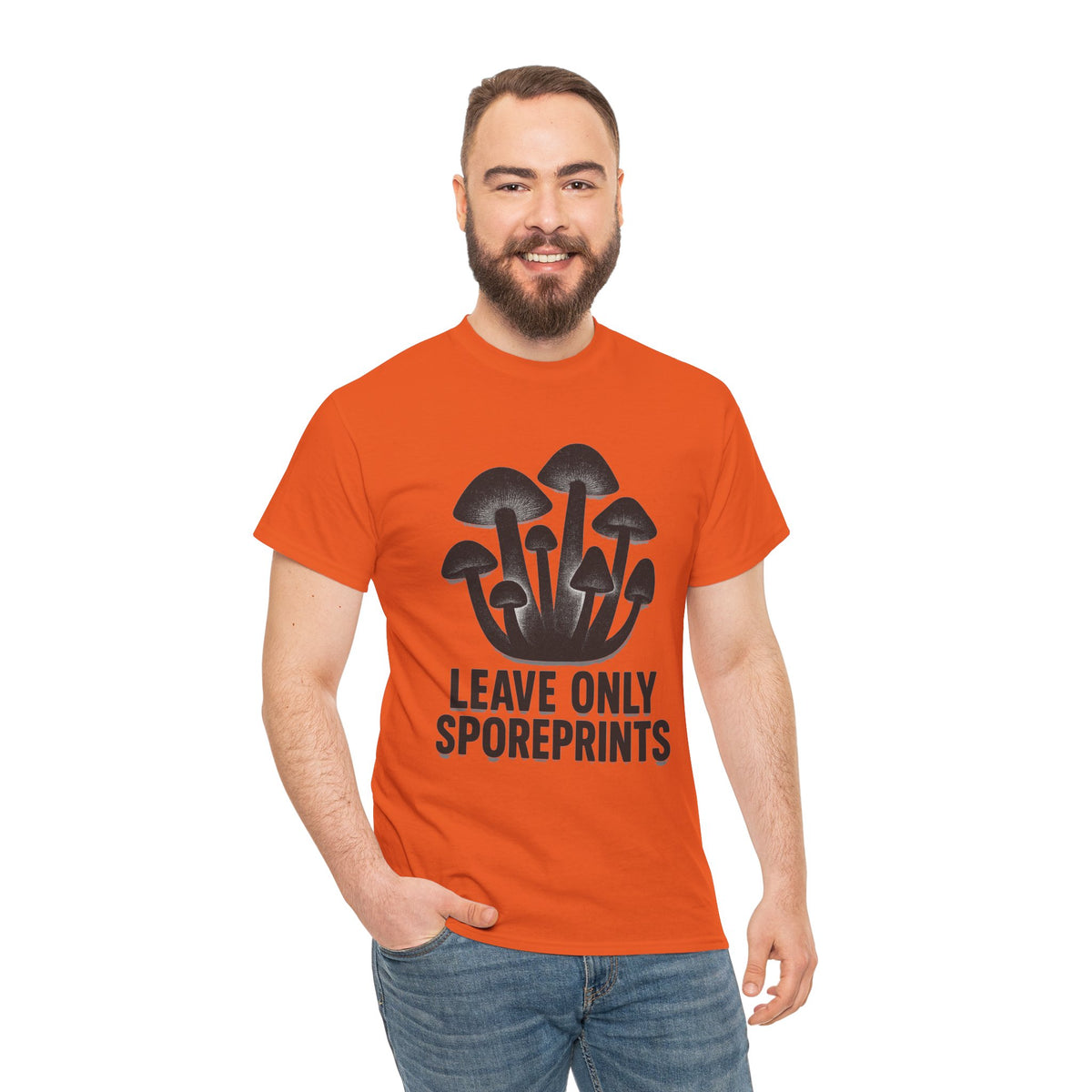 Mushroom Tee — "Leave Only Sporeprints" Eco Nature Graphic Shirt - Trending Now - August 2026