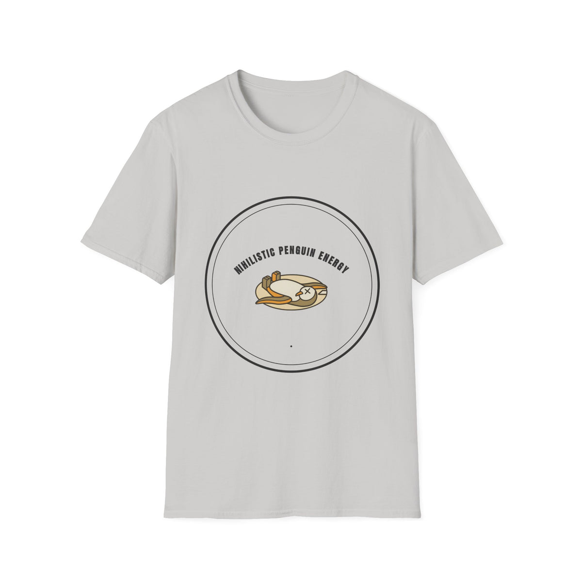 Nihilistic Penguin Energy T-Shirt — Cute Sloth-Like Penguin Graphic Tee - Trending Now - September 2026