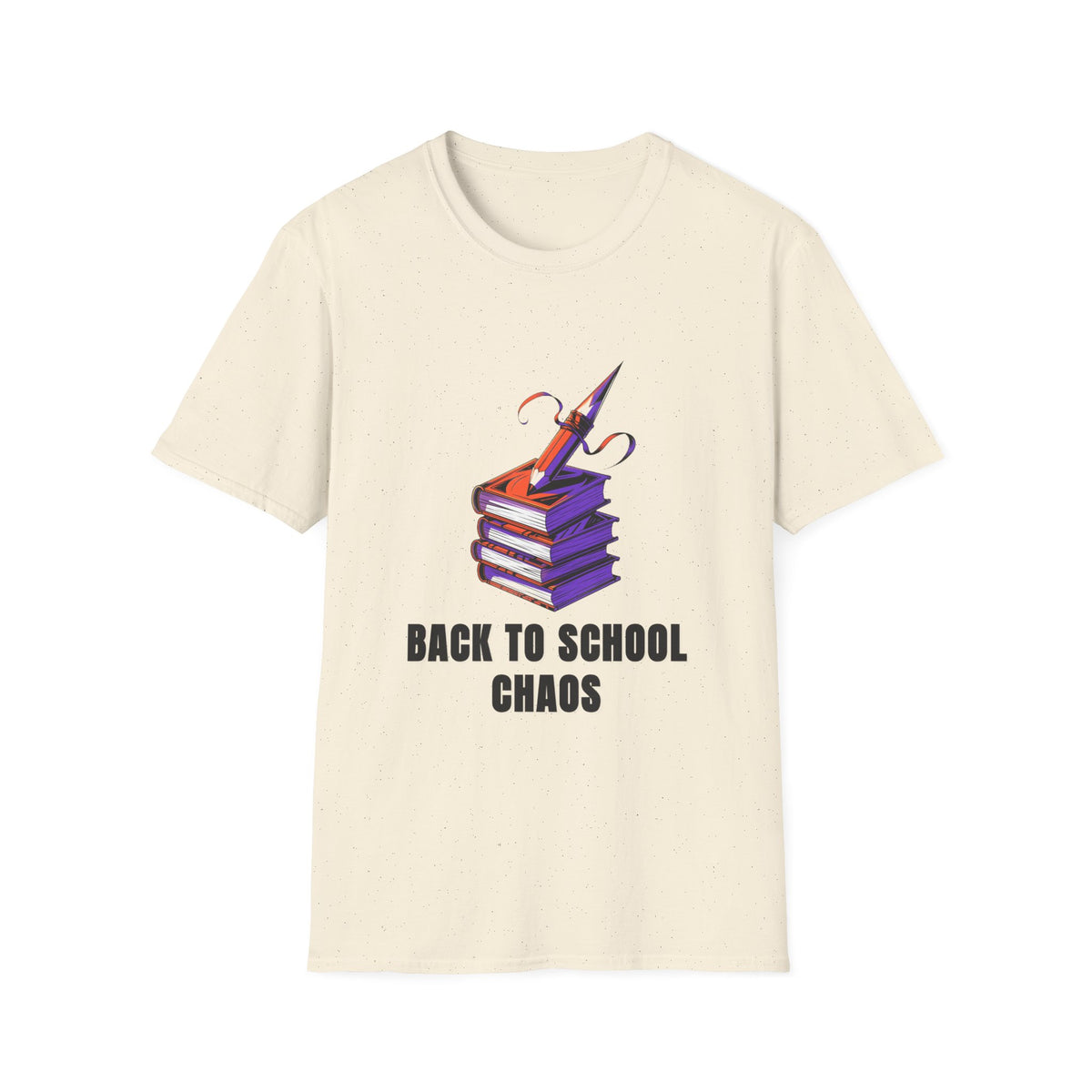 Back to School Chaos T-Shirt — Cute Stacked Books & Pencil Design - Trending Now - August 2026