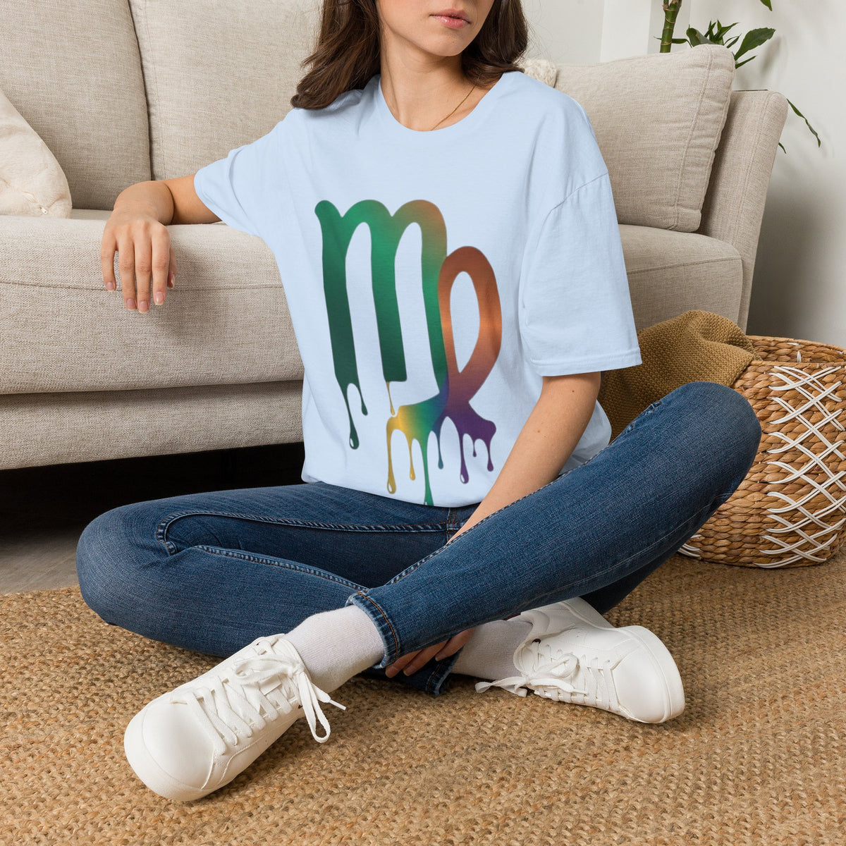 Virgo Zodiac Drip T-Shirt — Colorful Virgo Sign Astrology Tee