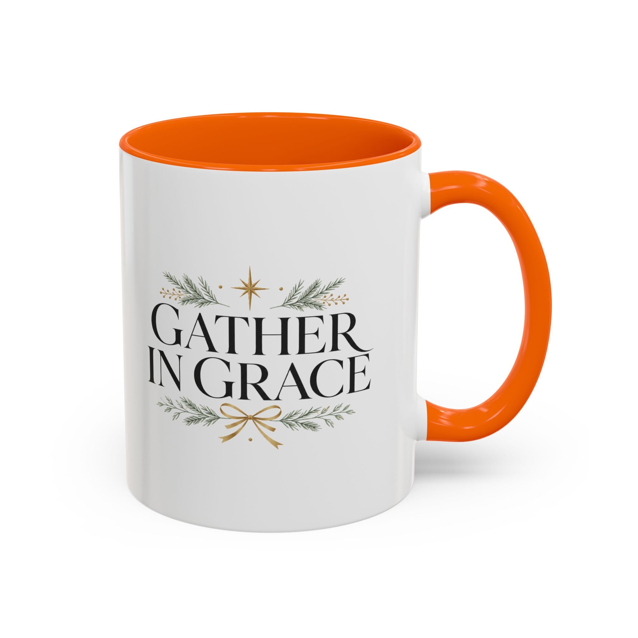 Christmas Gather in Grace Coffee Mug — Inspirational Holiday Accent Mug