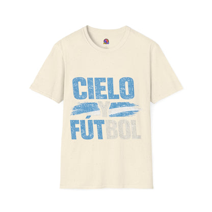 Argentina Cielo Fútbol T-Shirt — Vintage Sky Blue Soccer Tee