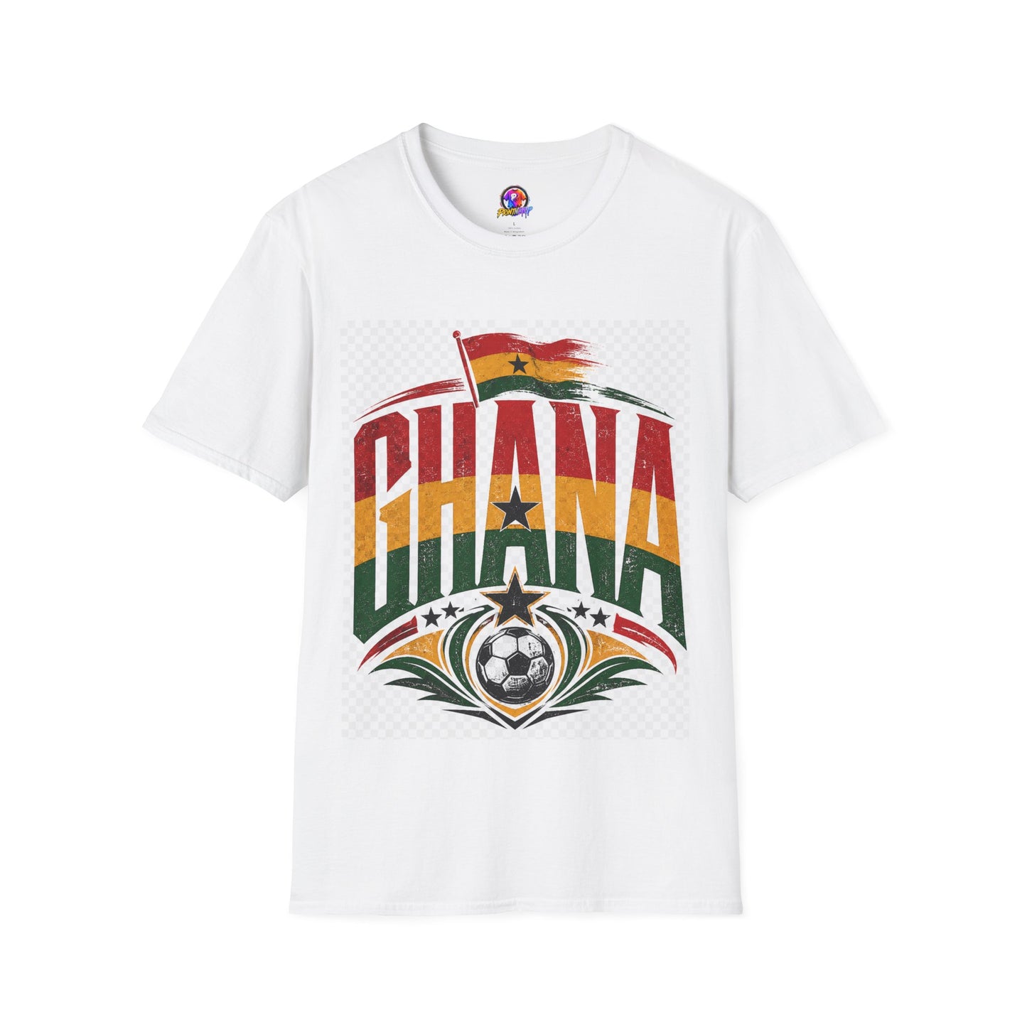 Ghana Flag Soccer T-Shirt — Retro Ghana Pride Football Tee