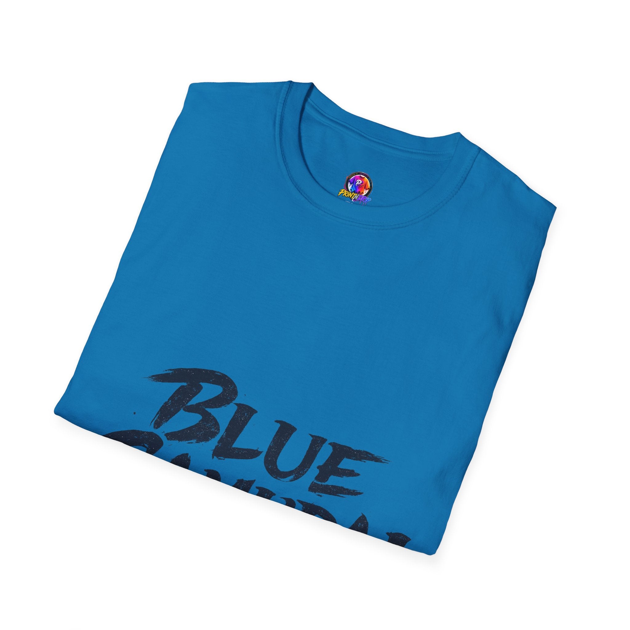 Japan Blue Samurai T-Shirt — Bold Brushstroke Graphic Tee