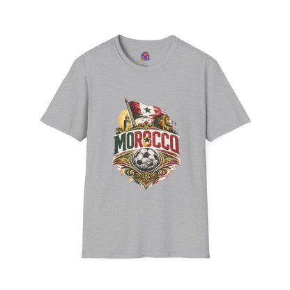 Morocco Soccer T-Shirt — Vintage Flag & Lion Football Tee