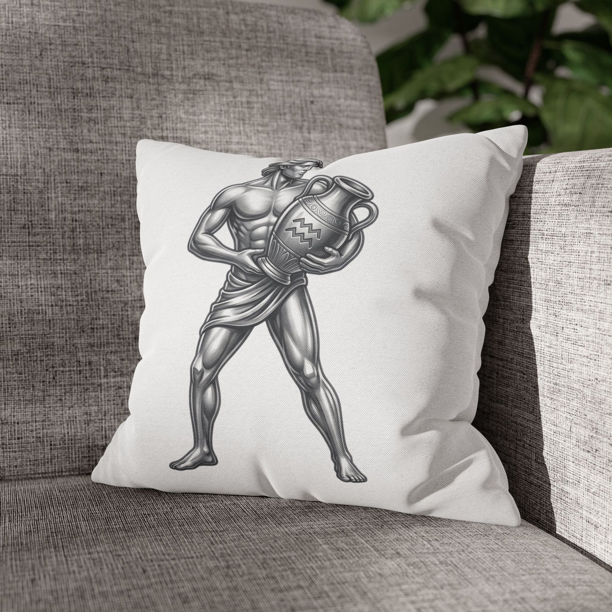 Aquarius Zodiac Pillow pillowcase — Mythical Water Bearer Decorative Throw Pillow