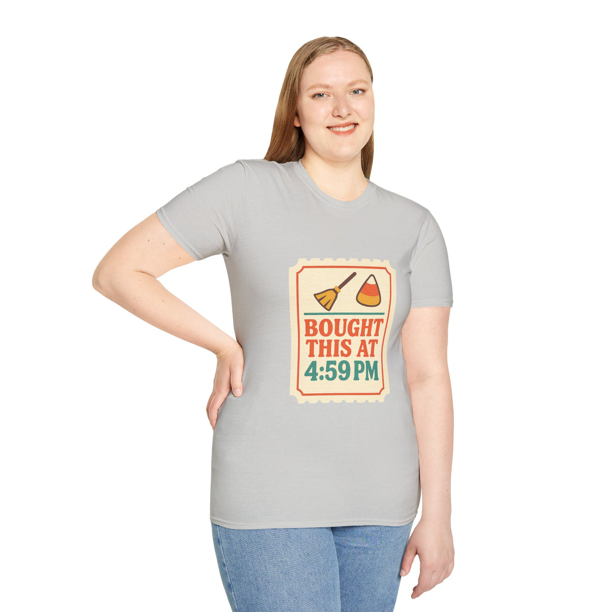 T-Shirt — "Bought This At 4:59 PM" Retro Grocery Sticker Design - Trending Now - October 2026