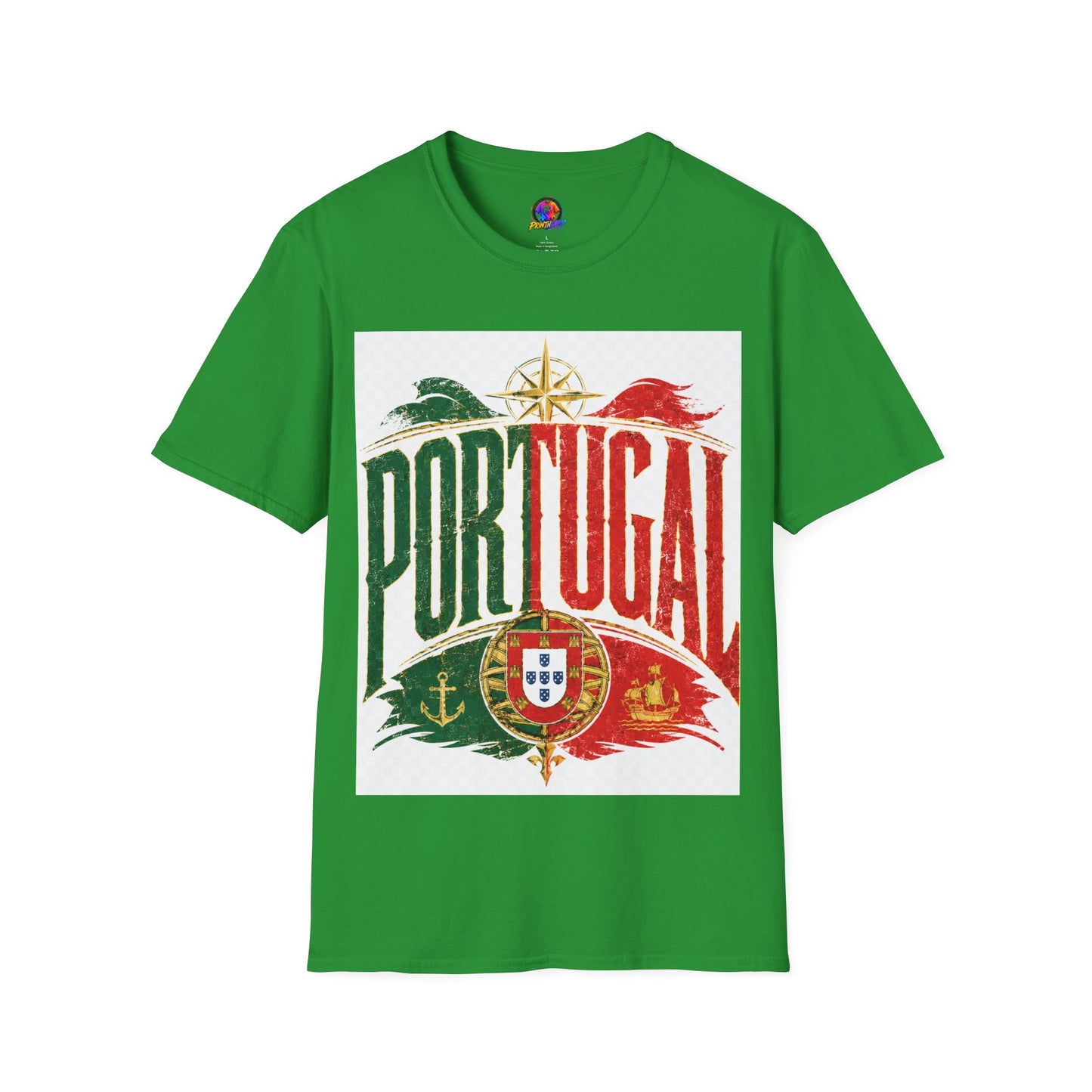 Portugal Vintage Compass T-Shirt — Retro Portuguese Flag Travel Tee