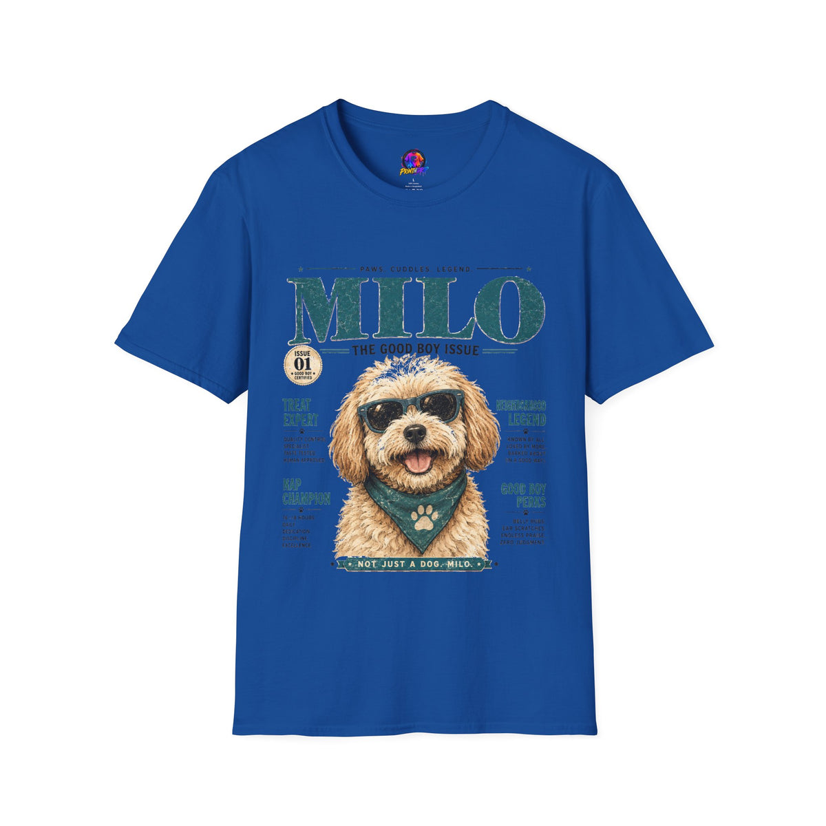 Milo 'The Good Boy Issue' T-Shirt — Cute Dog Magazine Cover Tee