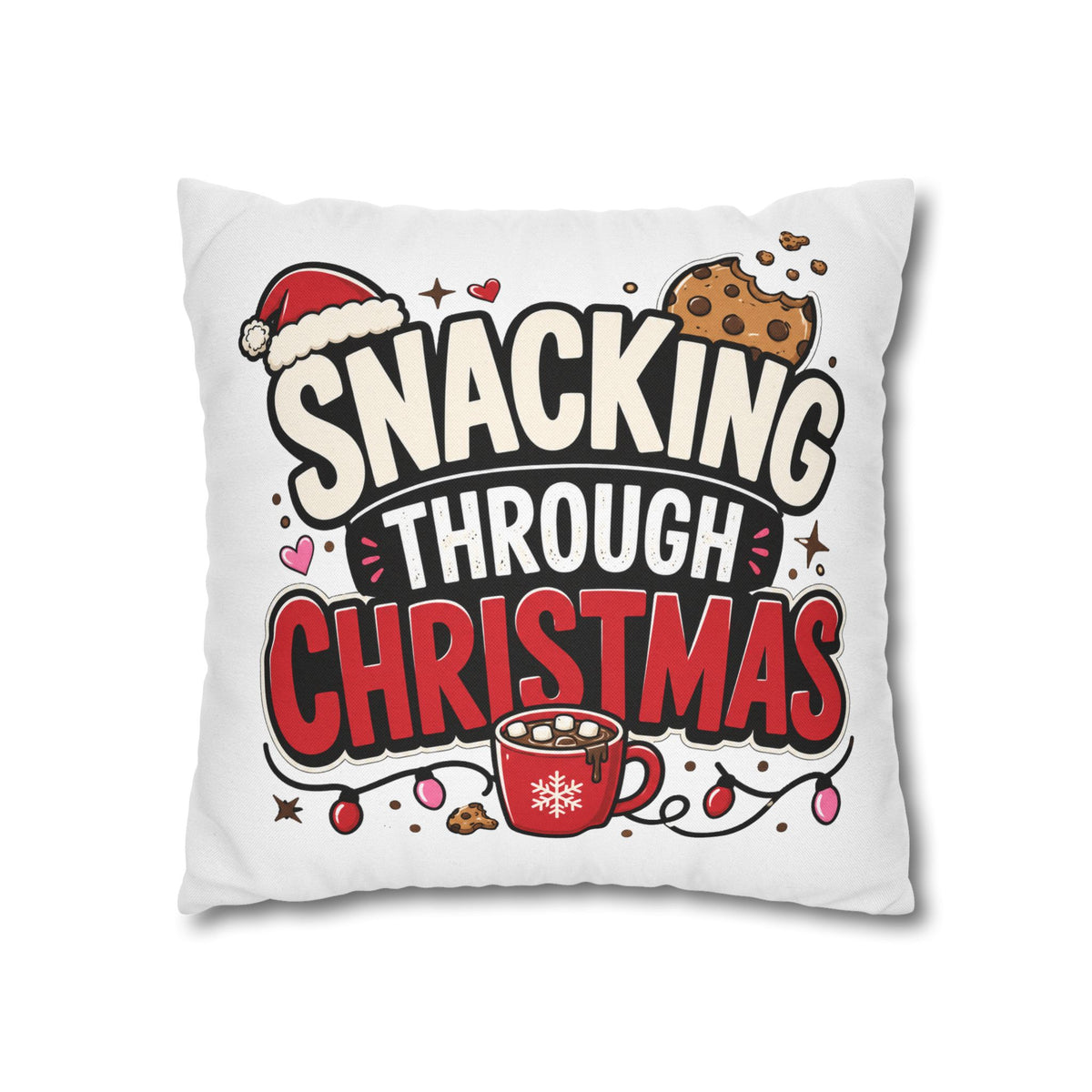 Snacking Through Christmas Pillowcase Modern Day Christmas
