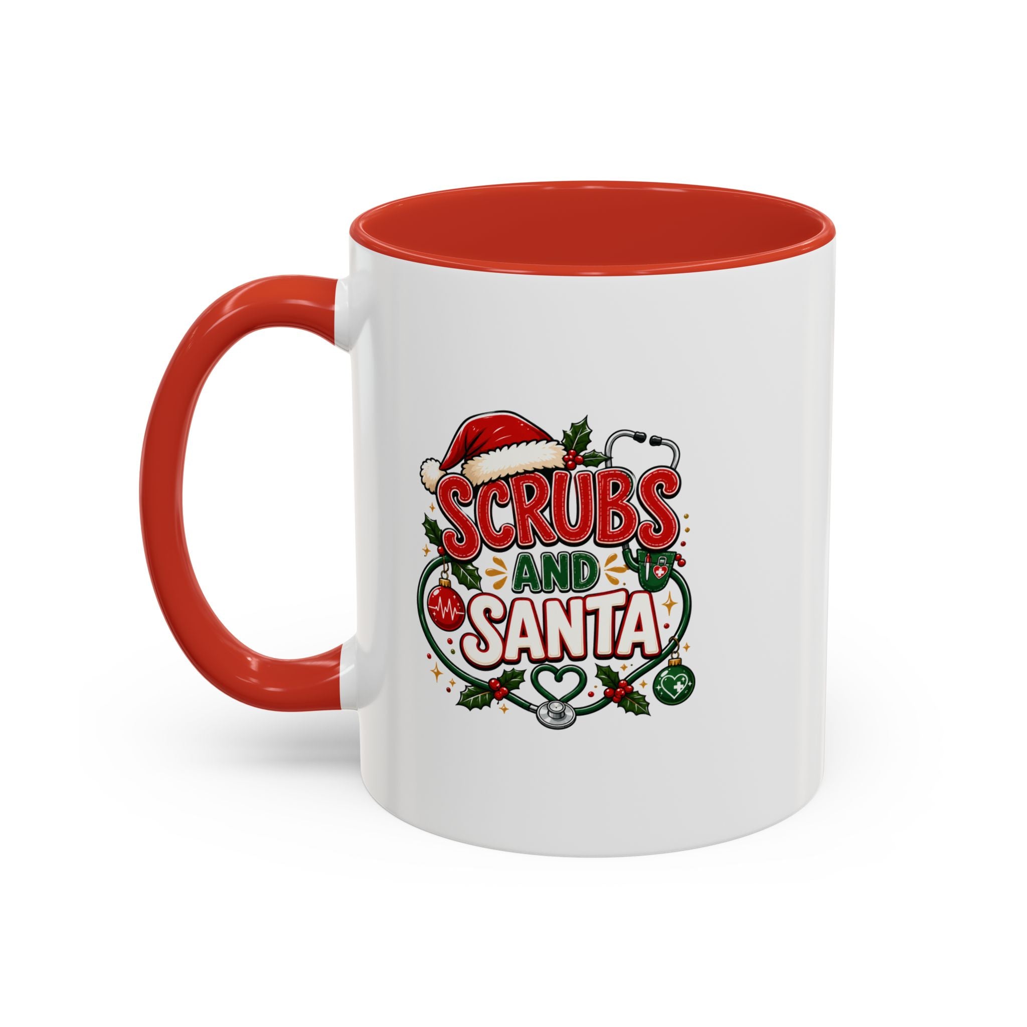 Coffee Mug — "Scrubs and Santa" Christmas Nurse Mug