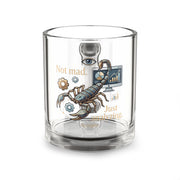 Scorpion Glass Mug Scorpio Glass Mug — "Not Mad, Just Analyzing" Astrology Coffee Cup (10 oz)
